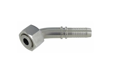 Hydraulic Hose Insert - 45° Elbow -BSP Flat seat and Union Nut - DRF - Stainless DRF photo du produit