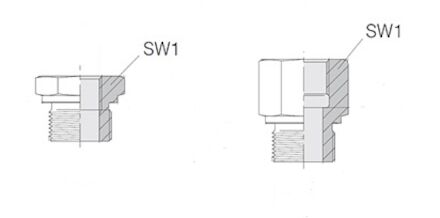 Hydrauliek adapter - Adapter recht male BSP/female BSP