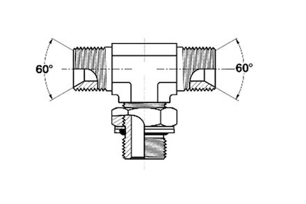 Adapter Hydrauliczny - Trójnik MĘSKI BSP product photo