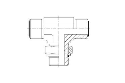 Trójnik symetryczny nastawny BSP MĘSKI - 2xORFS MĘSKI product photo