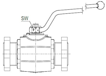2-Way Ball valve with SAE Adaptor metric / UNC