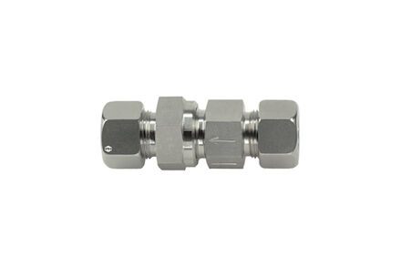 Stainless Tube Coupling Non-Return Valve - DIN Light type with Silver coated nuts product photo
