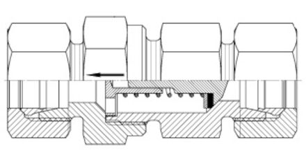 Check Valve with Tube Connection S Series RHD-Type