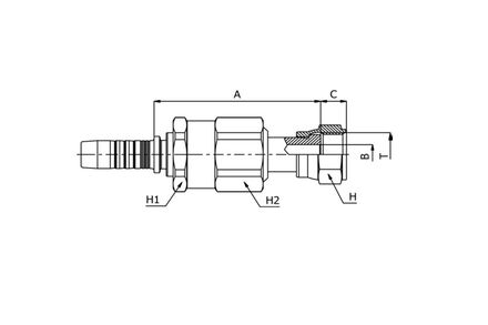 ORFS FEMALE - SAE J516 / ISO 12151-1 PULLBACK TYPE (CRIMPED BACK-NUT) photo du produit