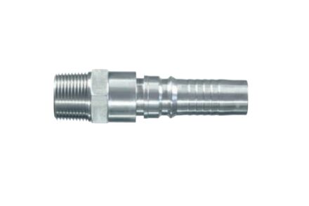 Hydraulic Hose Insert - NPT Male 60° Cone seat - Interlock series - Stainless I-AGN product photo
