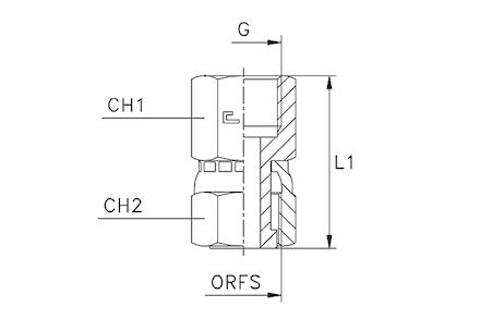Hydrauliek adapter - Adapter recht female ORFS/female BSP