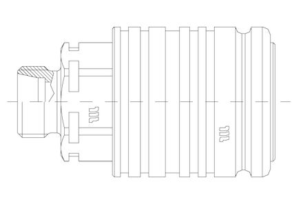 Hydraulická rychlospojka - PUSH-PULL talířový ventil - FEMALE - METRIC product photo