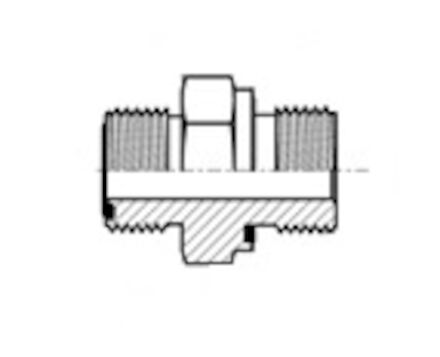 Hydrauliek adapter - Inschroefkoppeling male ORFS/male BSP - met elastomeer afdichting product photo