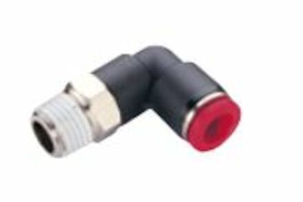 Pneumatic 90° Swivel elbow Connector for Metric tube BPST male photo du produit