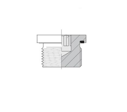 Adapter Hydrauliczny - Korek MĘSKI BSP z gniazdem imbusowym i z Uszczelką Elastomerową product photo