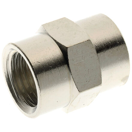 Brass adaptor - Nickle plated - Straight union female BSP photo du produit