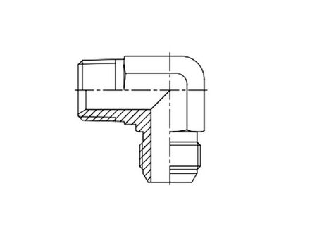 90° Elbow Adaptor male BSPT 60° to male BSP 60°