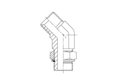 Hydraulický adaptér 45° koleno - male BSP / male BSP product photo