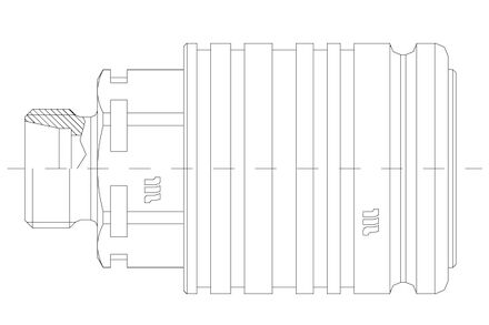 Hydraulic Quick Coupling - MQS-AF - ISO A Push-Pull - Female part - Metric Male