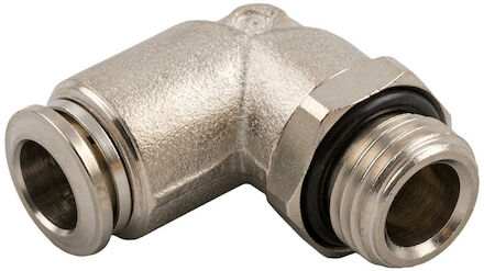 Pneumatic Orienting Elbow Male Adaptor Metric tube with Metal Collet - BSP photo du produit