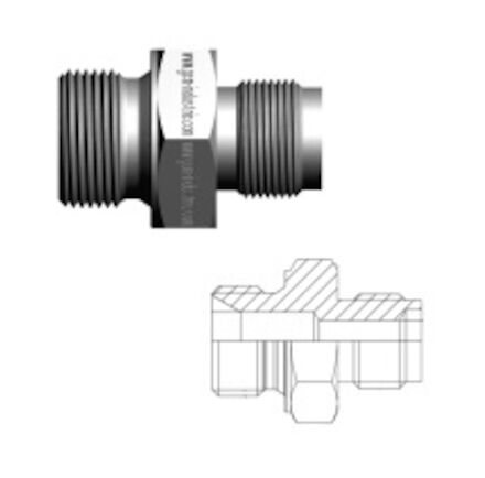 Straight Agricultural Valve - French Metric Male - Male BSP