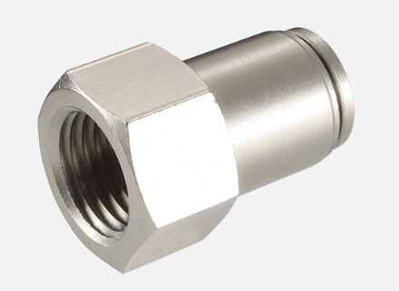 Pneumatic Metal Straight Metric Tube (Metal Collet) to BSP Female Stud photo du produit