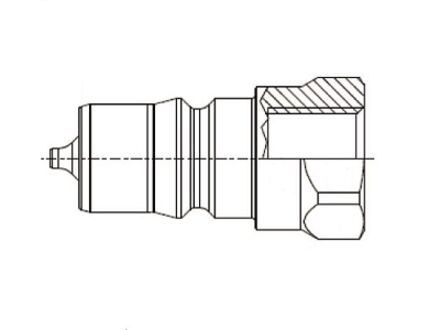 Hydrauliek snelkoppeling RVS - ISO B - male - BSP - VITON afdichting product photo