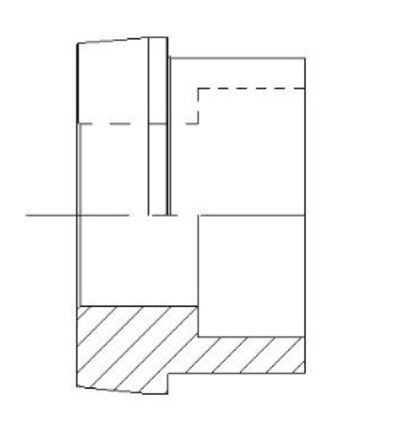 Tube weld - ORFS female - Weld on end Metric