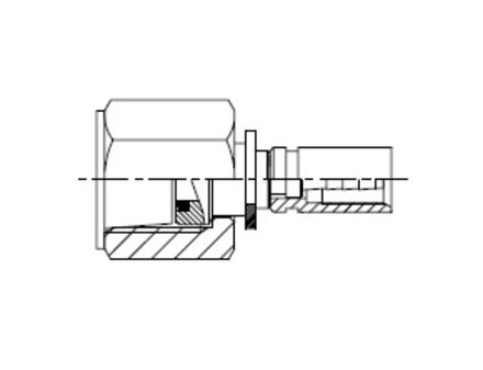 Insert straight for Diagnostic hose DN2 - BSP Female Gauge connection incl. Ferrule photo du produit