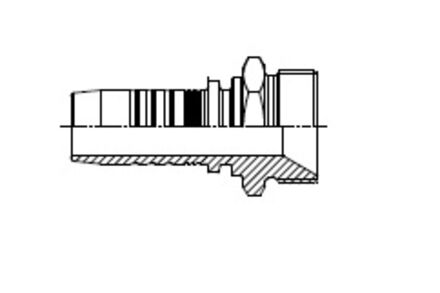 Hydraulic Hose Insert Metric Male 60° cone seat - DIN 3863 photo du produit