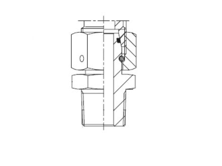 Swivel Connector with 24° DKO swivel and NBR O-ring L Series Thread: NPT EGE-Type photo du produit