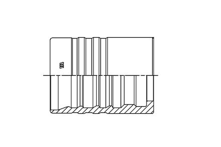 M01600 - Objímka - vnitřní/vnější ořez (Interlock)  pro extra velké hydraulické hadice   (6 ovinů) product photo