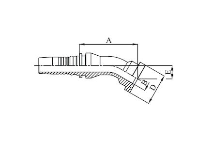 Double Skive (Interlock) Hydraulic Hose Insert, 30° ISO/SAE CODE 62 FLANGE SFS photo du produit