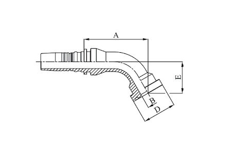 Hydraulická koncovka - vnitřní a vnější ořez  (Interlock), 60° ISO/SAE CODE 62 FLANGE SFS product photo