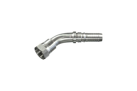 Hydraulic Hose Insert - 45° Elbow - JIC 37° Cone seat with nut - Interlock series - Stainless-DKJ