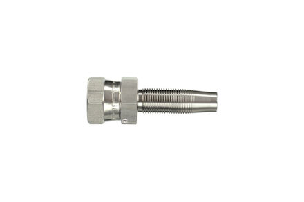 Reusable Hydraulic Hose Insert - Straight - BSP 60° Cone and Swivel Nut - Stainless DKR photo du produit