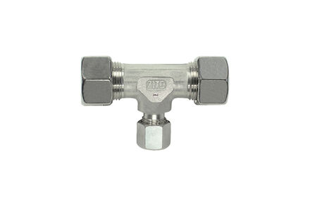 Stainless Tube Coupling 24° - Union Tee male 24°Metric - male 24°Metric product photo