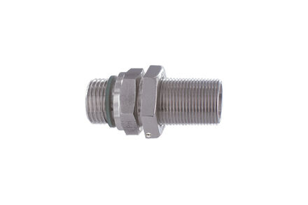 Stainless Tube Coupling 24° - Straight male 24°Metric - male BSP product photo