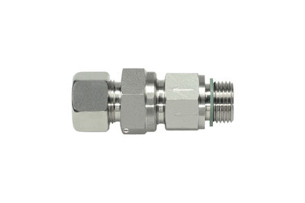 Stainless Tube Coupling 24° - Straight male 24°Metric - male BSP product photo
