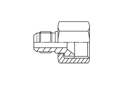 Hydrauliek adapter - Verloopnippel recht male JIC/female JIC