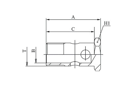 Hydrauliek adapter - Banjobout metrisch product photo