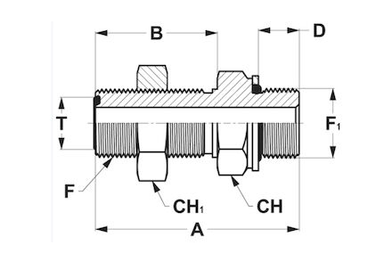 Hydraulický adaptér - Adaptér přímý male ORFS / male BSP product photo