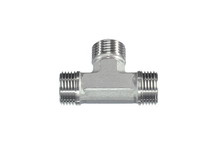Stainless Hydraulic Adaptor - Union Tee male BSP - male BSP