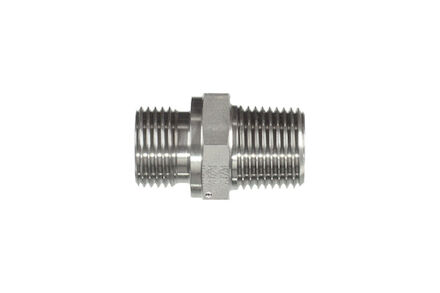 Stainless Hydraulic Adaptor - Straight Adaptor BSP male parallel to BSP male taper product photo