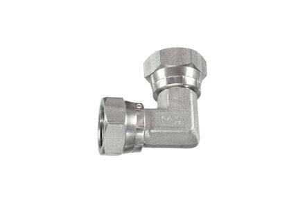 Stainless Hydraulic Adaptor - 90° Elbow female BSP - female BSP product photo