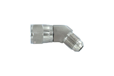 Stainless Hydraulic Adaptor - 45° Elbow male JIC - female JIC product photo