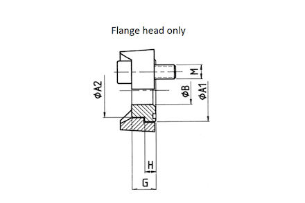 SAE Flange head - 3000PSI with O-ring photo du produit