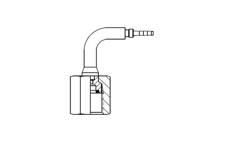 Pressure Gauge connector insert 90gr 1/4" photo du produit