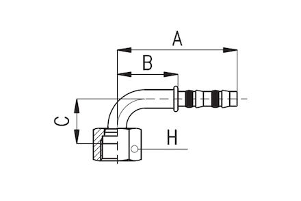 Embout femelle JA (type ORFS) pour climatisation photo du produit