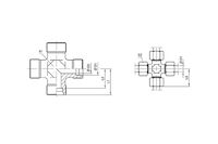 Snijringverbinding 24° - DIN 2353 - kruisverbindingskoppeling - serie Licht product photo